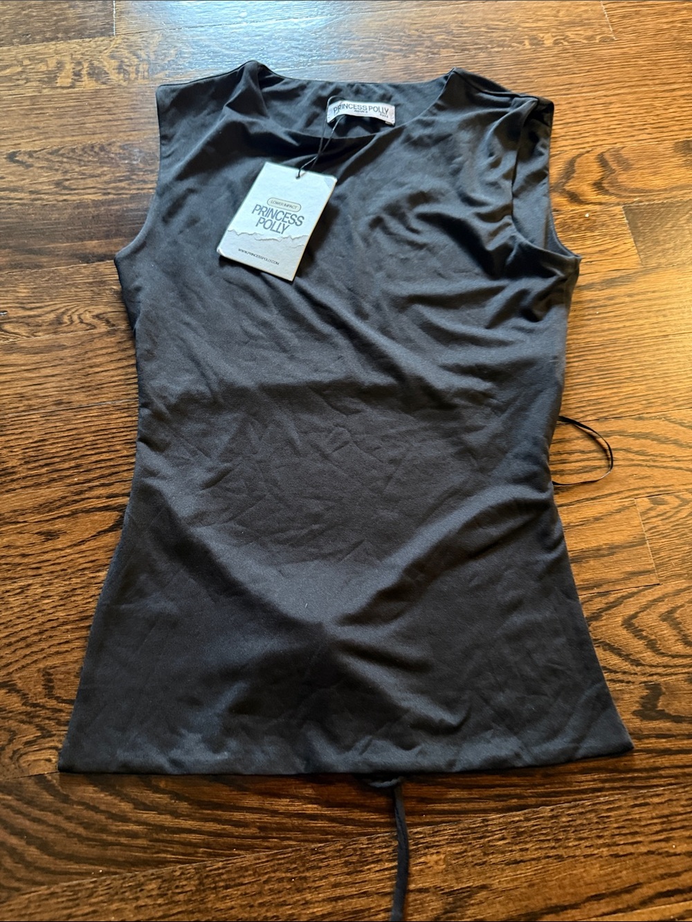 Princess Polly Black Fitted Sleeveless Tank